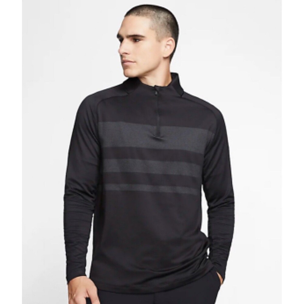 Nike Dri-Fit Vapor $110 1/2 Zip Golf Pullover Mens Size Small Black BV0390